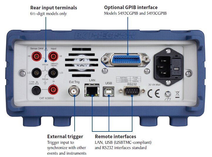 B&K Precision 5490C Digital Bench Multimeters B&K Precision 5490C Digital Bench Multimeters